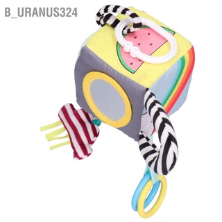 B_uranus324 Soft Cloth Cubic Baby Hanging Bell Safe Multifunctional Bedside Stroller Rattle Pendant