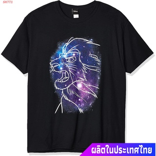 เสื้อยืดยอดนิยม Disney Mens Lion Galaxy Fireflies And Kings Graphic T-Shirt Short sleeve T-shirtsCLj