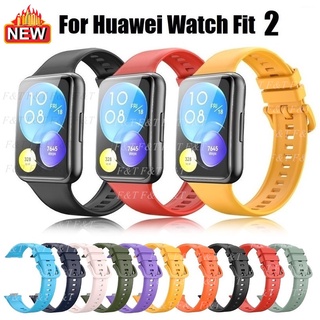 ภาพหน้าปกสินค้าใหม่ สาย Huawei watch fit 2 Strap กีฬา ซิลิโคน Huawei watch fit 2 สาย Silicone Band สายนาฬิกา huaweiwatch fit 2 Strap Replacement สาย huaweiWatch fit 2 Accessories ที่เกี่ยวข้อง