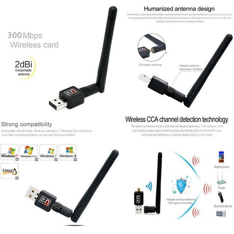 ภาพสินค้าเสารับสัญญาณ WiFi ความเร็วสูงสุด 300 MB ต่อวิ Wireless 802.11N WiFi-300 จากร้าน lovetootrading บน Shopee ภาพที่ 3