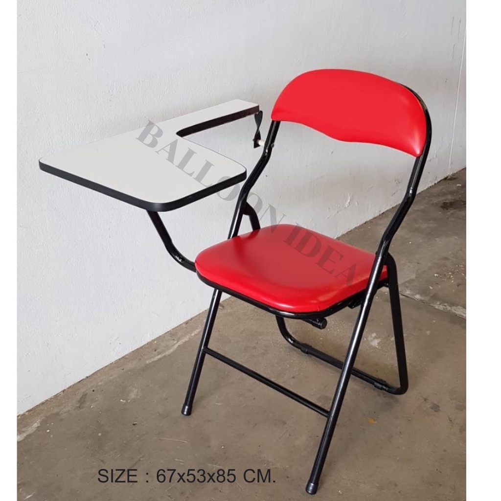 เก้าอี้เลคเชอร์พับได้-เบาะนั่งบุนวม-มีเก็บปลายทาง-ขนาด53x67x85cm-2สี
