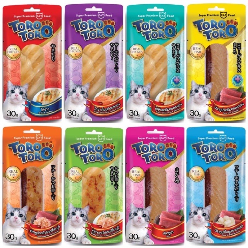 ราคาและรีวิวขนมแมว Toro toro โทโร โทโร่ ปลาชิ้น ไก่ชิ้น ขนาด 30 กรัม รับประกันสินค้าใหม่