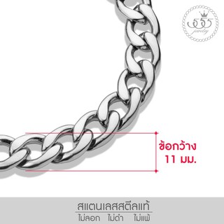 ภาพขนาดย่อของภาพหน้าปกสินค้า555jewelry สร้อยข้อมือสายโซ่ ลาย Plain Curb ดีไซน์ Unisex รุ่น FSBR11 - สร้อยข้อมือผู้หญิง สร้อยข้อมือผู้ชาย (BR44) จากร้าน 555jewelry.officialshop บน Shopee ภาพที่ 6