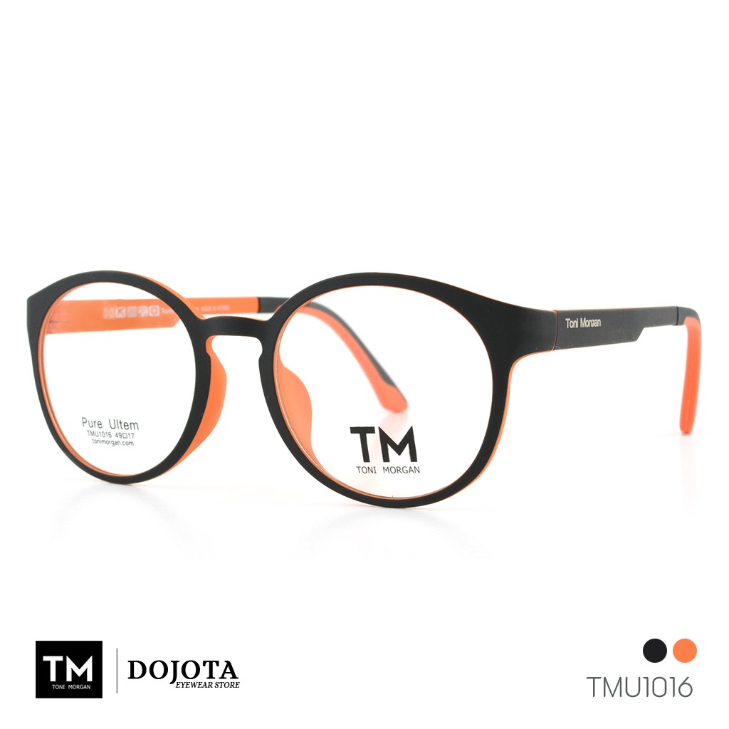 กรอบแว่น-toni-morgan-รุ่น-tmu1016-สีส้ม-ดำ-ยืดหยุ่นดี-น้ำหนักเบา