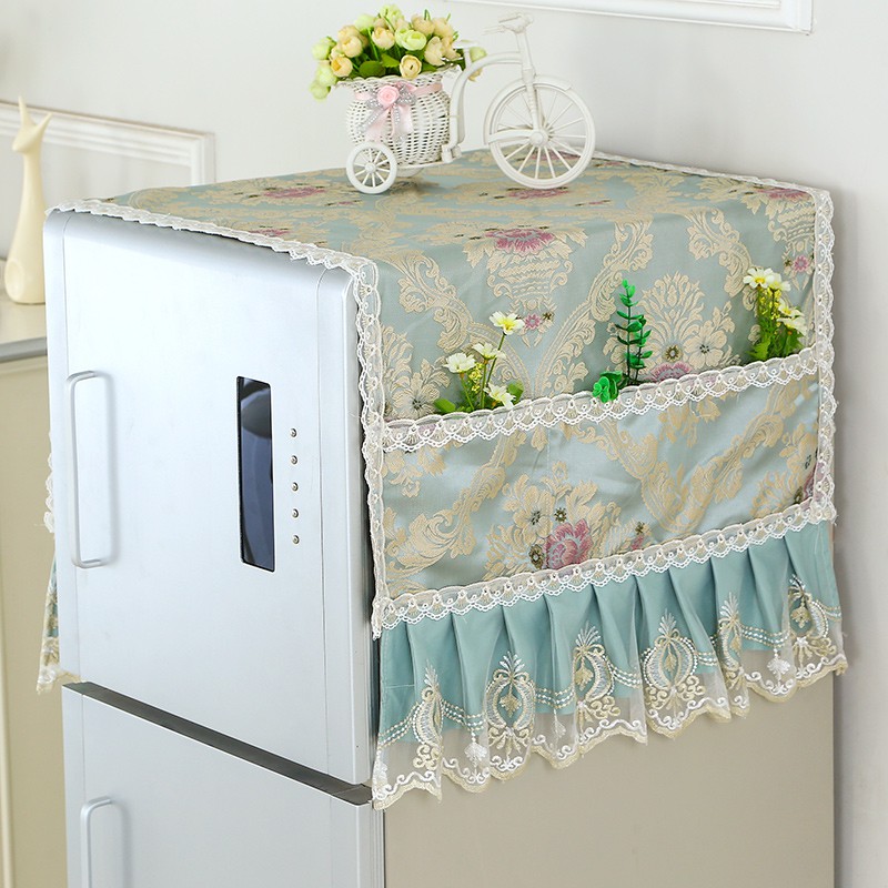 ผ้าคลุมตู้เย็นผ้าฝาประตูข้างเดียวผ้าขนหนูลูกกลิ้งเครื่องซักผ้าฝาตู้เย็นผ้าคลุมตู้เย็นไมโครเวฟฝุ่น-lt