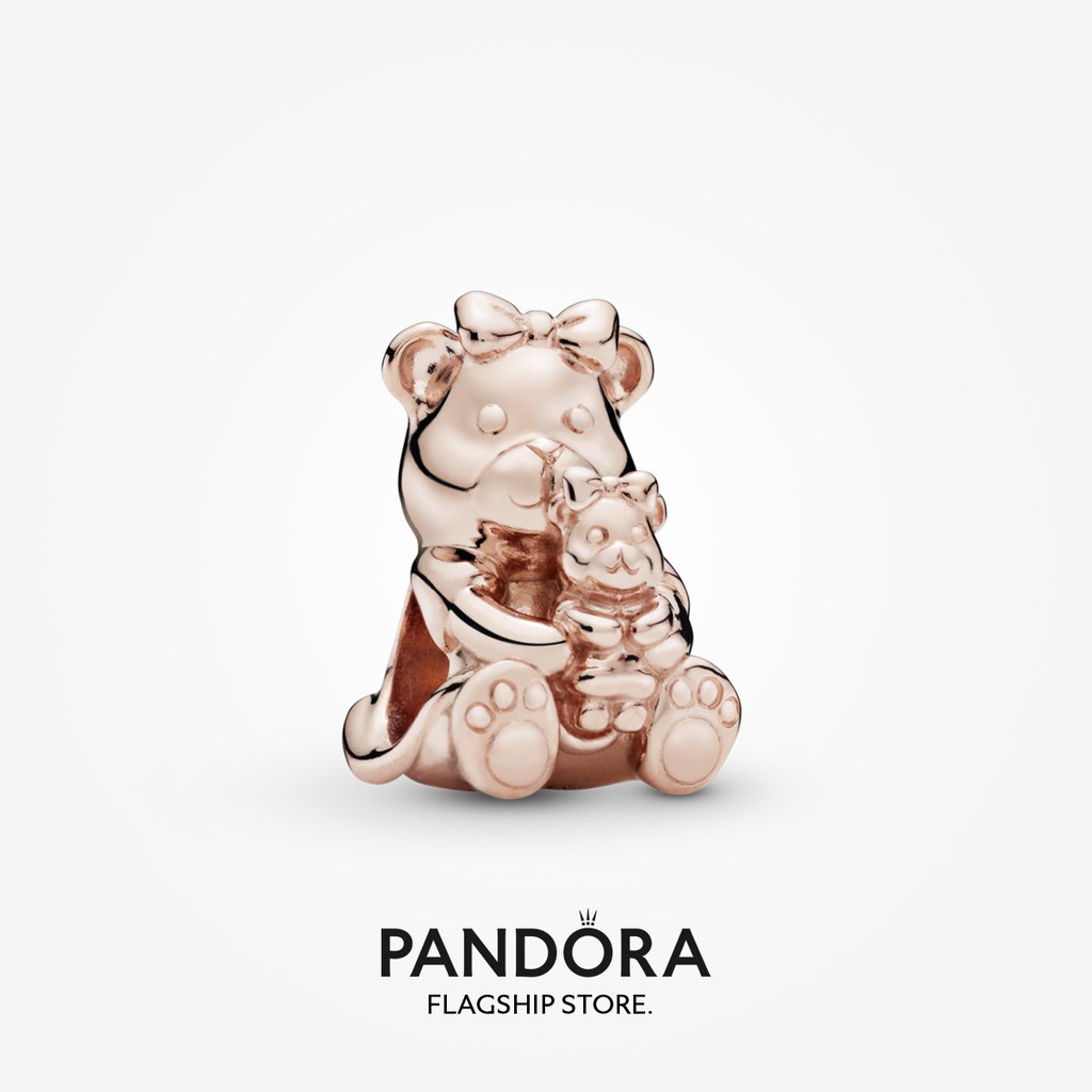 pandora-จี้รูปหมี-กุหลาบ-โดรา-ของขวัญวันเกิด-สําหรับสุภาพสตรี-p825