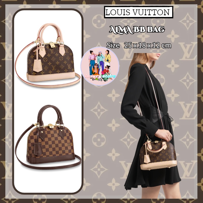 หลุยส์วิตตอง-louis-vuitton-กระเป๋าถือ-กระเป๋าสะพายไหล่-bb-เล็ก-กลาง-หูหิ้วคู่-ใหม่-ของแท้1005