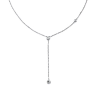 สร้อยคอเพชร Classic Bezel Drop Necklace (NC048)