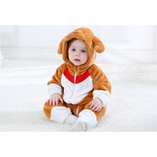 COD 👌 ชุดกั้นหนาว เด็กเล็ก ชุดหมาน้อย น่ารักมาก ชุดหมี ไซส์เด็ก  ชุดนอนกันหนาว **พร้อมส่ง**