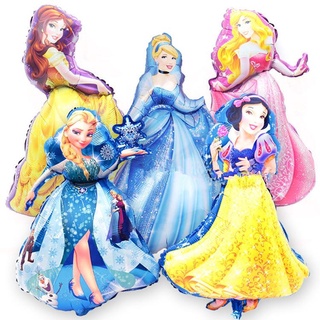 ลูกโป่งฟิล์มอลูมิเนียม ขนาดใหญ่ ลายการ์ตูนเจ้าหญิงดิสนีย์ Frozen Snow White Belle Princess สําหรับตกแต่งปาร์ตี้