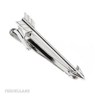 ภาพหน้าปกสินค้า[PERFECLAN2] Men\'s Silver Copper Arrow Design Necktie Tie Clip Bar Clasp Practical Gift ที่เกี่ยวข้อง