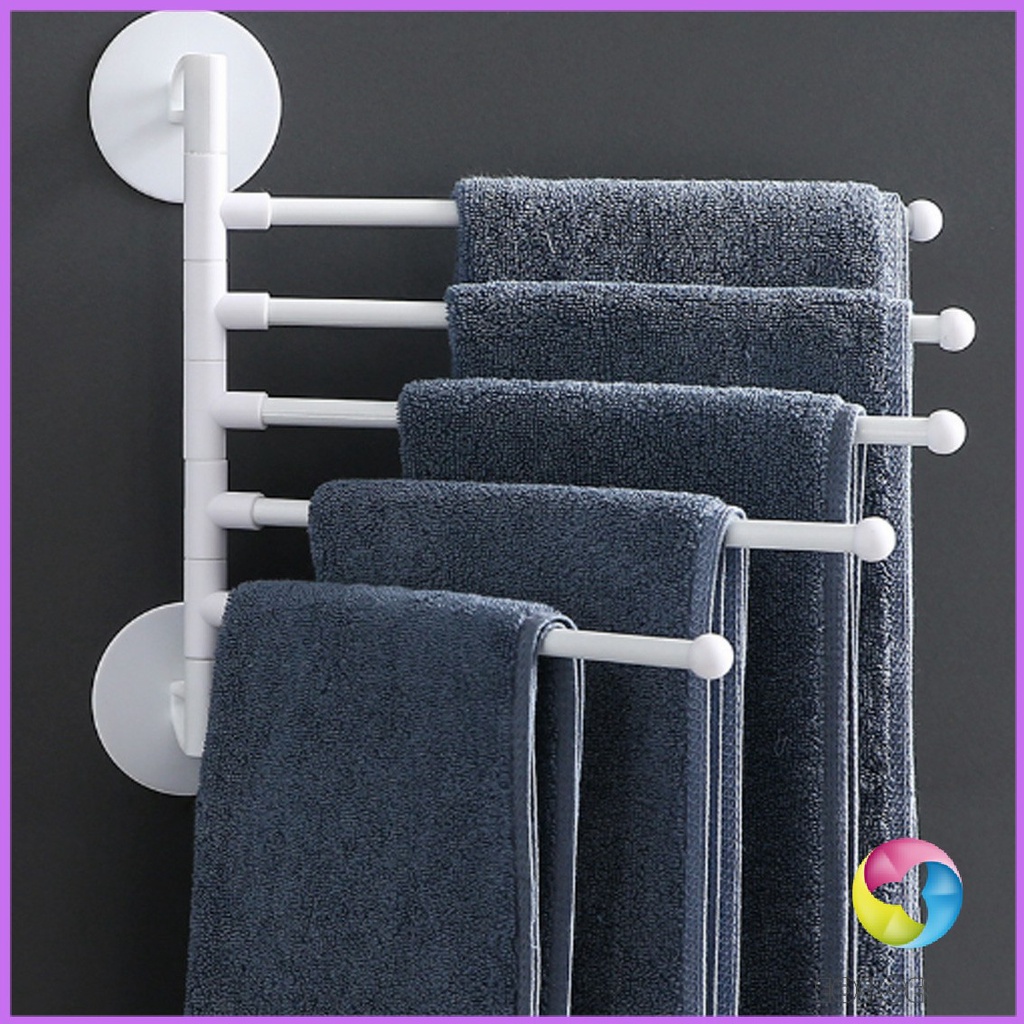 eos-center-สามารถหมุนได้-ราวแขวนผ้า-แบบแฉก-ไม่จำเป็นต้องเจาะ-ใช้งานง่าย-ประหยัดพื้นที่-towel-rack