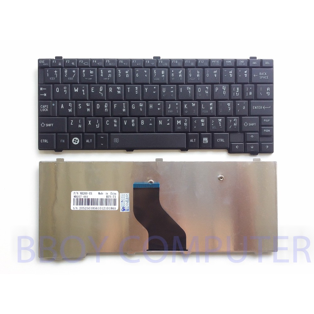 toshiba-keyboard-คีย์บอร์ด-toshiba-nb200-nb201-nb202-nb203-nb205-nb250-nb255-nb300-nb310-nb305-nb500-nb505-อังฤษ-สติ้กเ