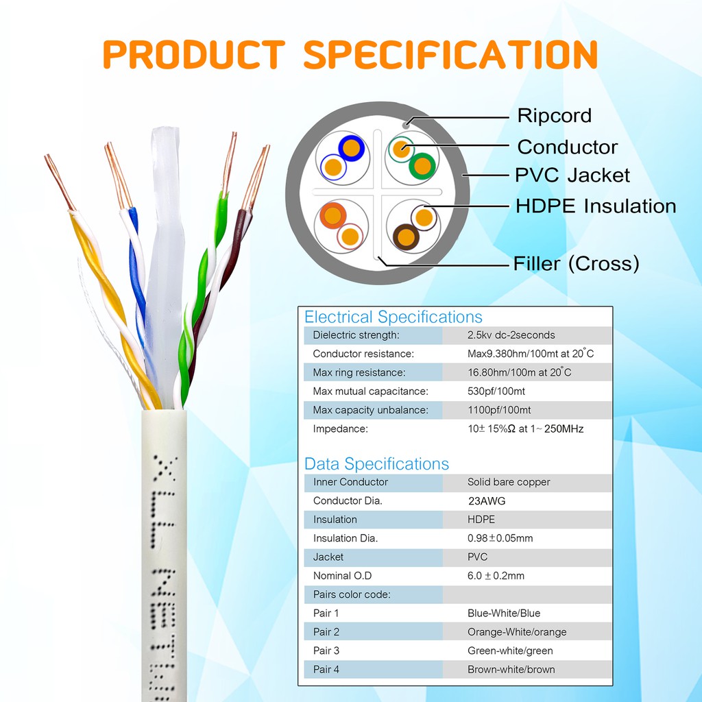 สายแลน-xll-cat6-lan-cable-ความยาว-1-เมตร-สีขาว-สำเร็จรูปพร้อมใช้งาน-สำหรับใช้ภายในอาคารcat6-1m
