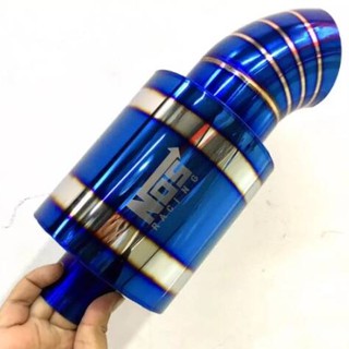 ปลายท่อรถ NOS RACING ปลายท่อรถเก๋ง ไส้ตรง งานสแตนเลส ไดร์ไทเทแท้ งานสวย เสียงทุ้ม Car exhaust Titanium