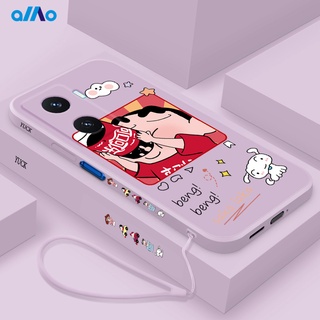 เคสโทรศัพท์มือถือ กันกระแทก ลายการ์ตูนชินจังน่ารัก สําหรับ VIVO y17s Y35 4G Y30 5G Y16 5G Y02S Y01A Y77 5G