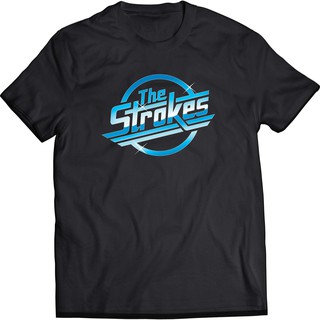 เสื้อยืดพิมพ์ลาย The strokes Rock Band Black สำหรับผู้ชาย