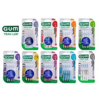 พร้อมส่ง!! GUM แปรงซอกฟันขนาดพกพา มี 6ขนาด (0.6 m., 0.8 m. ,0.9 m. , 1.1 m. 1.4m. ,1.6 m.)