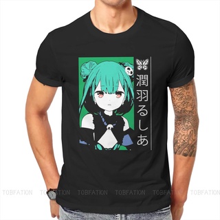 เสื้อยืดลําลอง ผ้าฝ้าย 100% แขนสั้น คอกลม พิมพ์ลาย Hololive VTuber Uruha Rushia สําหรับผู้ชาย