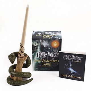 [ของแท้]​ ไม้กายสิทธิ์ Harry Potter Voldemorts Wand with Sticker Kit Lights Up แฮร์รี่ พอตเตอร์ hermione ron book