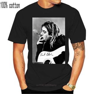 เสื้อยืดสีขาวเสื้อยืดผ้าฝ้าย พิมพ์ลาย Kurt Donald Cobain สีดํา สําหรับผู้ชาย DDajpf04GMmmcb78S-4XL
