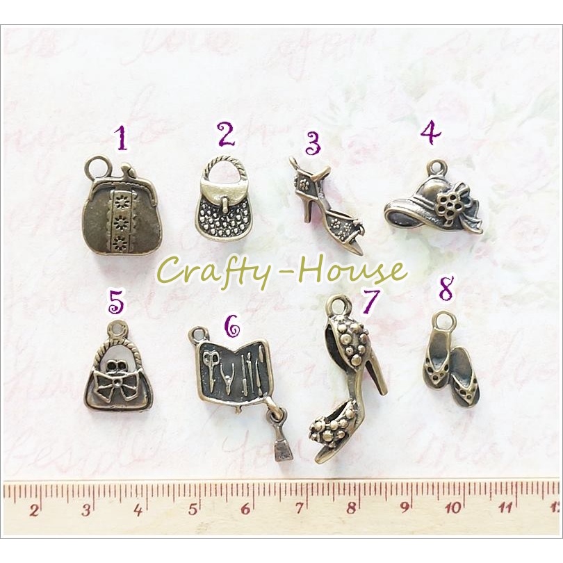 จี้-ตัวห้อยซิป-สีเหลืองดำ-set-59-รูปกาน้ำ-รองเท้า-หมวก