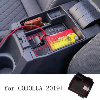 สินค้า กล่องเก็บของที่พักแขนกลางรถยนต์ สีดํา สําหรับ Toyota Corolla 2019 2020 2021 2022 CROSS SUV