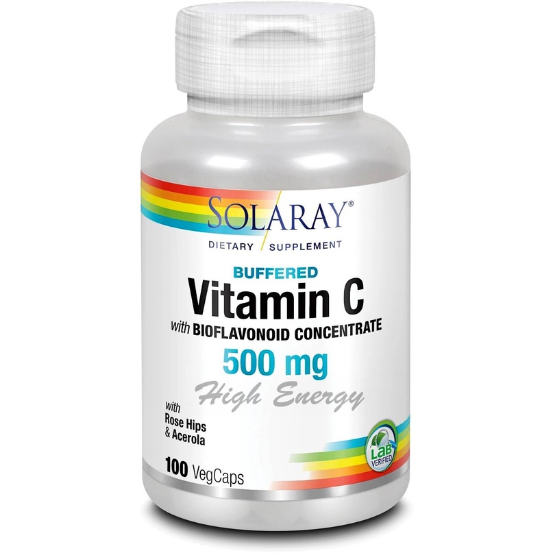 Solaray, Buffered Vitamin C with Bioflavonoid Concentrate 500 mg, VegCaps Shopee Thailand
