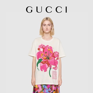 Korean เสื้อยืด ผ้าฝ้าย พิมพ์ลาย Gucci Artist Ken Scottยืด.สบาย.รัก