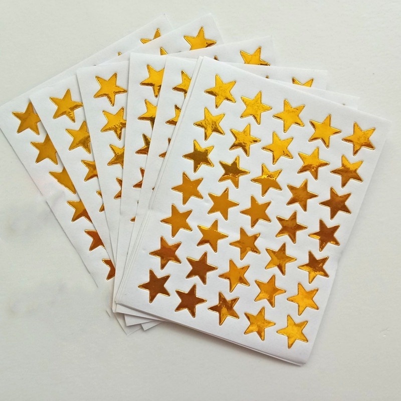 350pc/bag Child Reward Flash Sticker Teacher Praise Label Award Five ...