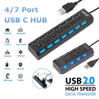 อะแดปเตอร์  USB Hub 2.0/3.0 แบบ 4 พอร์ต และ 7 พอร์ต ความเร็วสูง High Speed พร้อมส่งจ้า