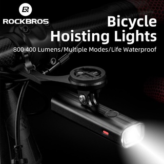 Rockbros ไฟหน้าจักรยาน Led 4000mAh ชาร์จ USB อเนกประสงค์