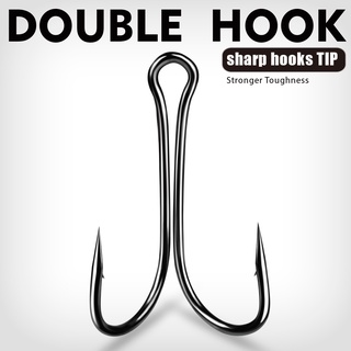 ภาพหน้าปกสินค้า50PCS High Carbon Steel Fishing Hook Double Hook Fish Bait Lures Butterfly Hook Two Anchor Hook thunder Frog Hook ซึ่งคุณอาจชอบสินค้านี้