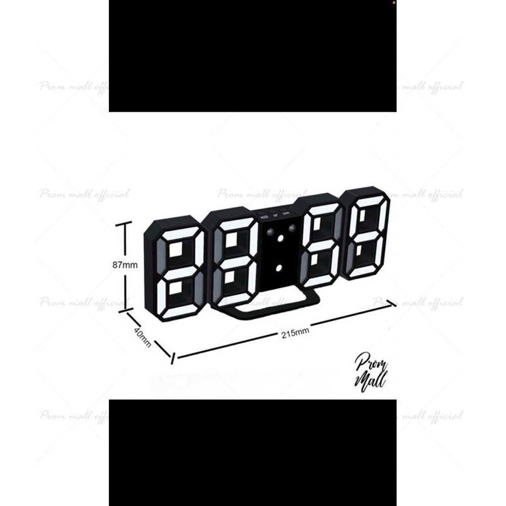 ภาพสินค้า3D LED Clock นาอิเล็กทรอนิกส์เรืองแสง นาฬิกาติดผนัง นาฬิกาแขวน นาฬิกาดิจิตอล นาฬิกาตั้งโต๊ะ จากร้าน newdeena บน Shopee ภาพที่ 8