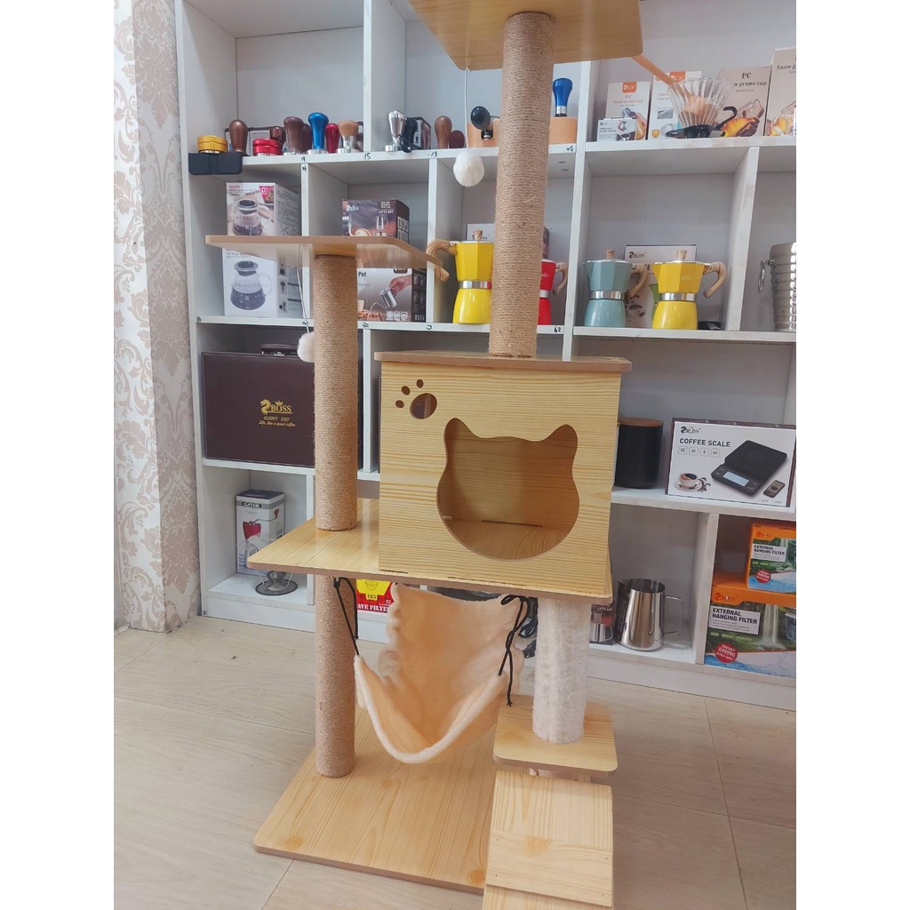 cat-tower-คอนโดแมว-ขนาดใหญ่-คอนไม้-พร้อมเสาลับเล็บแมว