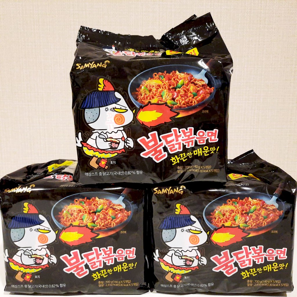 ภาพสินค้าขายยกแพ็ค ซัมยังพุลดัก 5 ซอง มาม่าไก่เผ็ดเกาหลี Samyang Buldak Hot Chicken Ramen แบบแห้ง รสไก่สูตรเผ็ด 불닭볶음면 จากร้าน realkshop บน Shopee ภาพที่ 1