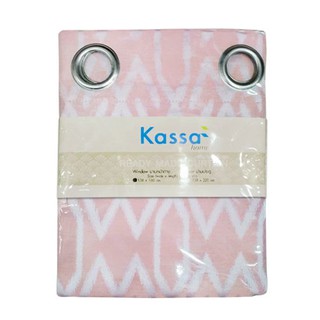 KASSA HOME ผ้าม่านตาไก่หน้าต่าง รุ่น SAVOY-PK-160 GMT ขนาด 138 x 160 ซม. สีชมพู ผ้าม่าน มู่ลี่