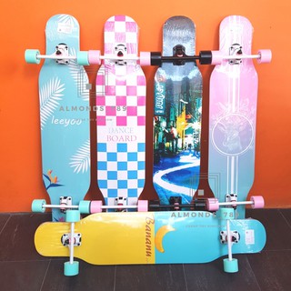 ลองบอร์ด longboard สเก็ตบอร์ดฝึกทักษะการพริ้วไหวและทรงตัว ล้อเลี้ยวได้ ทรัคแข็งแรง บูทยาง [11632]