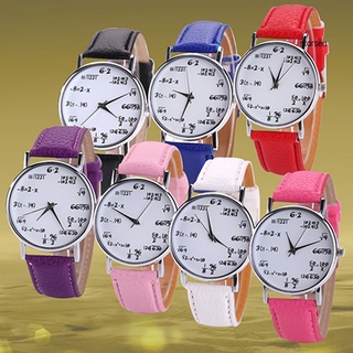 ภาพขนาดย่อของภาพหน้าปกสินค้านาฬิกาข้อมือควอตซ์ สายหนังเทียม หน้าปัดสมการคณิตศาสตร์ แฟชั่นสําหรับผู้ชาย และผู้หญิง จากร้าน starsea.th บน Shopee ภาพที่ 1
