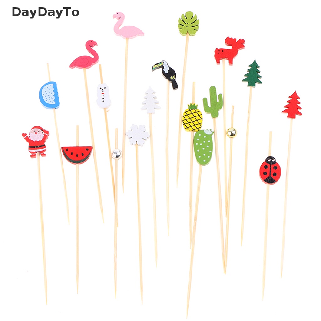 daydayto-ส้อมไม้ไผ่-12-ซม-สําหรับจิ้มผลไม้-บุฟเฟ่ต์-คัพเค้ก-สลัด-ขนมหวาน-ปาร์ตี้-100-ชิ้น