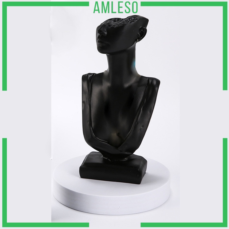 amleso-หุ่นนางแบบเรซิ่นสําหรับจัดเก็บสร้อยคอต่างหู