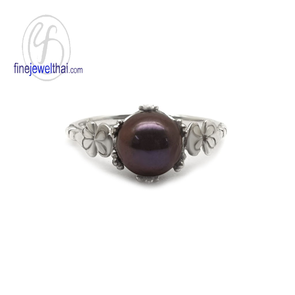 finejewelthai-แหวน-มุกแท้-แหวนเงิน-แหวนมุก-แหวนประจำเดือนเกิด-pearl-silver-ring-r1364pl-b