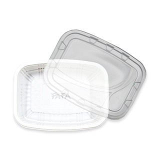 กล่องอาหาร พร้อมฝา PP รุ่นT04 ขนาด 1000ml ยกแพ็ค 25ชิ้น ขนาด 22cmx6.3cmx5cm PP PLASTIC FOOD CONTAINER