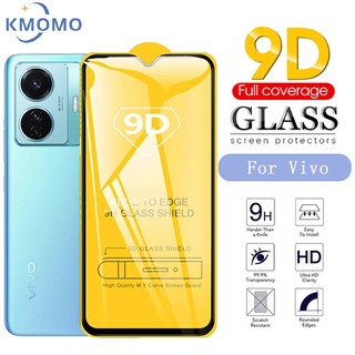 ฟิล์มกระจก แบบเต็มจอ VIVO T1 5G T1x X70 X60 X50 S1 Pro 9D ฟิล์มกระจกนิรภัย แบบใส