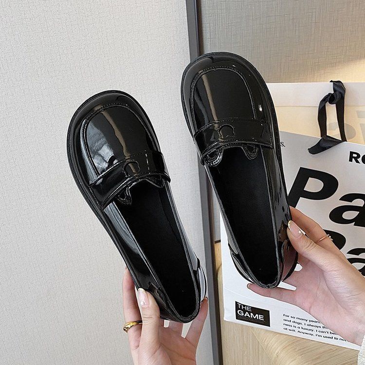 เตรียมจัดส่ง-22321-2023-ใหม่สไตล์เกาหลีอินเทรนด์ย้อนยุคลำลองรองเท้าหนังขนาดเล็กระบายอากาศและสะดวกสบาย