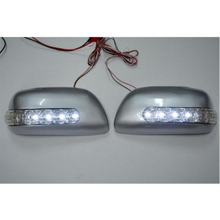 ครอบกระจก LED สีขาว วีออส (vios) อัลติส (altis) ยาริส (yaris) แคมรี่ (camry) 2007 - 2012 สีบรอนซ์