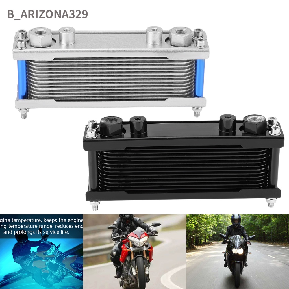 arionza-อัพเกรดอลูมิเนียมเครื่องยนต์รถจักรยานยนต์ออยล์คูลเลอร์หม้อน้ําระบายความร้อน-50cc-200cc-สากล