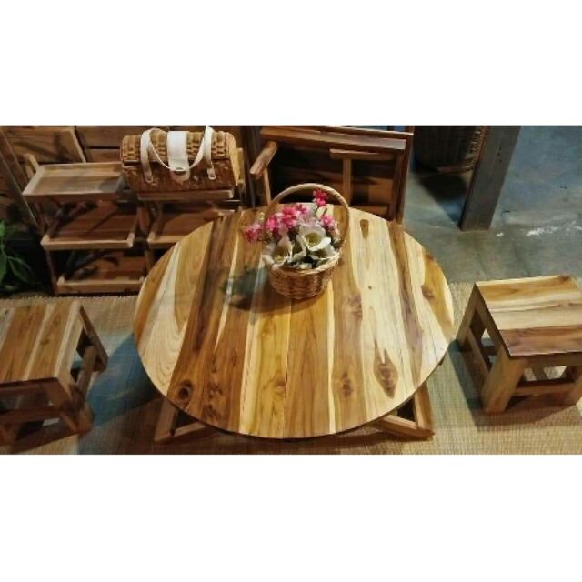 โต๊ะพับญี่ปุ่น-โต๊ะพับไม้สัก