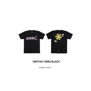 เสื้อยืดโอเวอร์ไซส์QWT134-1 BEES BLACK สีดำS-3XL