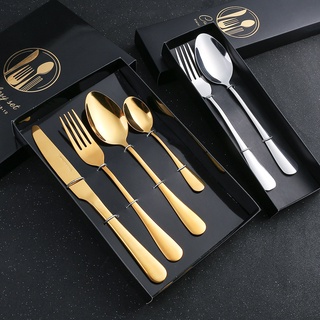 BAIFA ชุดช้อนส้อม4ชิ้น Cutlery Set  ชุดช้อนส้อมสแตนเลส304